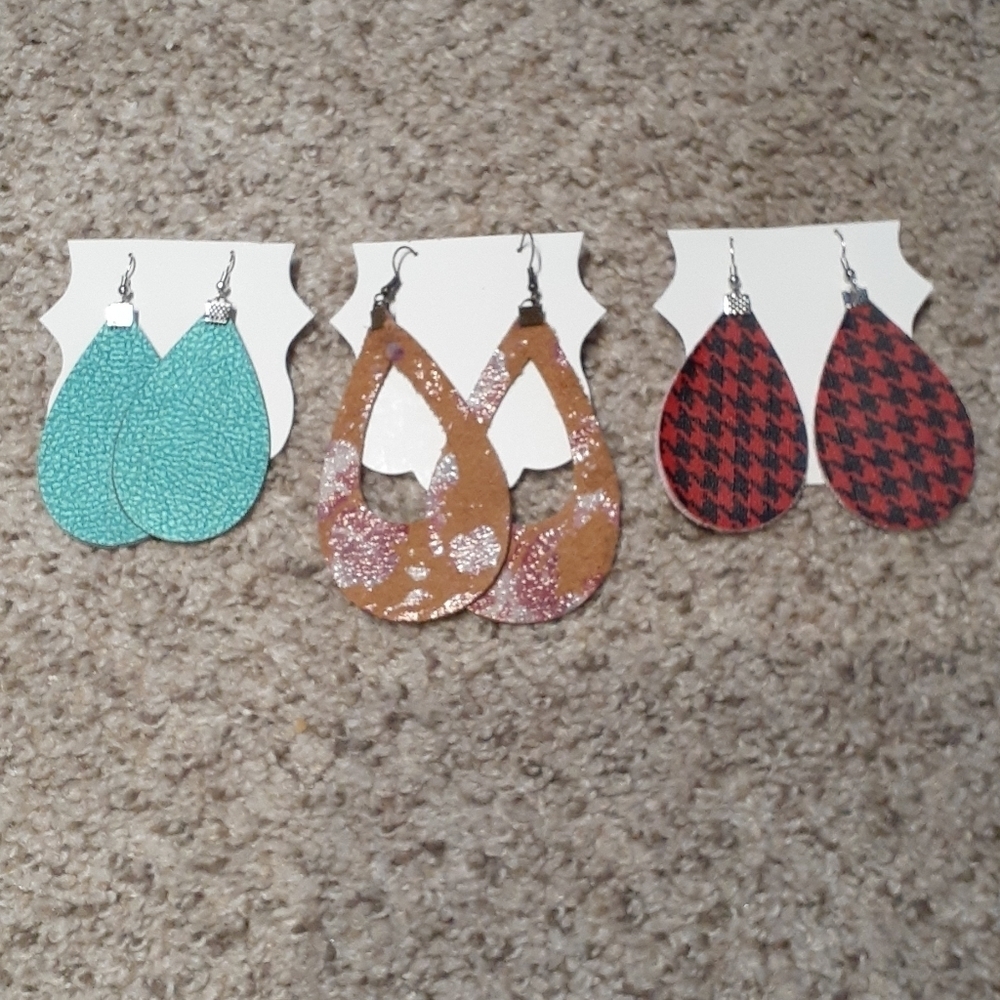 3 pairs of homemade earrings